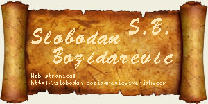 Slobodan Božidarević vizit kartica